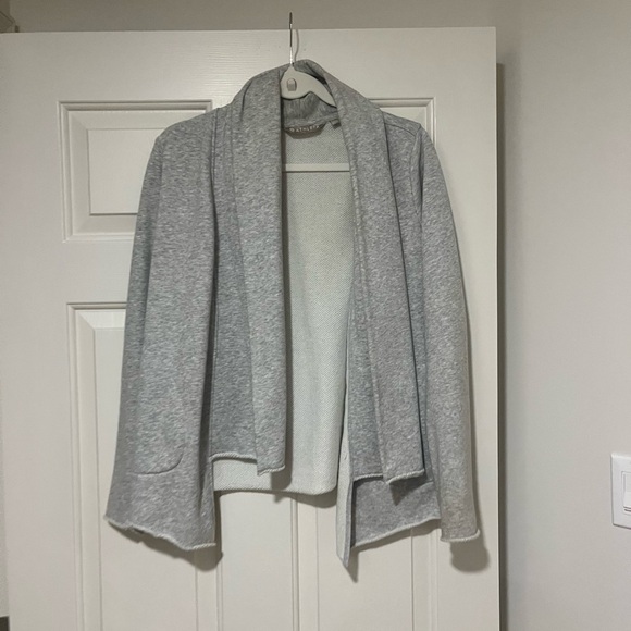 Athleta Sweaters - Athleta Light Gray Open-Front Shawl Collar Cardigan